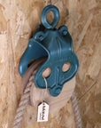 Nautical Wall Clock with Rope and Pulley
