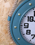 Nautical Wall Clock with Rope and Pulley