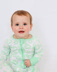 Baby Green Floral Romper