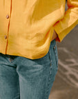 Claudine Linen Blouse - Marigold