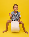 Bean Shape Foam Module - White Boucle