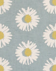 Daisy Pastel Blue Cotton Lampshade | Extra Tall Cylinder Ceiling Light Shade | Bespoke Handmade UK