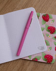 A6 Handmade Notebook with Strawberry Design