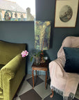 Forbidden forest Velvet cylinder lampshade, extra tall lampshade