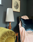 Grey Cotton Lampshade | Extra Tall Cone Light Shade | Bespoke Handmade UK