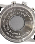 B-25 Mitchell Tribute - Stainless Steel, Polished Finish, Beige Dial, Brown Leather Band with Stitching