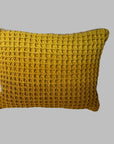 Waffle Graduated Tonal Crocheted Cushion - Ochre