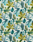 Rainforest Velvet cylinder lampshade, in blue and green, extra tall lampshade