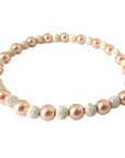 Sterling silver Sparkle and Pink Pearl Bracelet