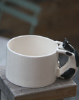 Cat Cup with Cow Cat Handle