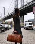 The Dagny Weekender | Large Leather Duffle Bag -