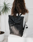 Waterproof Large Backpack with Black Bow