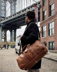 The Dagny Large Leather Weekender Bag