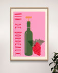 Premium Bordeaux Wine Region Retro Print on Luxury 230gsm Paper, Framed or Unframed, Multiple Sizes Available by Little Egret Design at brixbailey.com