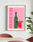 Bordeaux wine region vintage art print, premium 230gsm paper, framed options available, luxury home decor, stylish European map by Little Egret Design at brixbailey.com