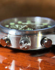 B-25 Mitchell Tribute - Stainless Steel, Brush Finish, Black Dial, Brown Leather Stitched Band