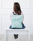 Kids Waterproof Mint Bow Backpack