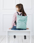 Mint Bow Backpack for Kids – Waterproof & Stylish by Muni at www.brixbailey.com