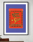 Vintage Hungarian paprika tin illustration, premium kitchen wall art, framed print option, vibrant colors, UK printed by Little Egret Design at brixbailey.com