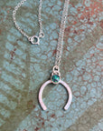 Share Luck - Lucky Horseshoe Charm Necklace - Turquoise