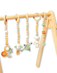 Montessori Baby Gym & Hanging Toys Set | Wooden Play Gym for Babies-5