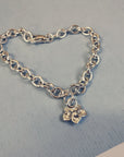 Forget-Me-Not Silver Personalised Charm Bracelet