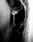 Silver Steed Snaffle Bit Stud Earrings