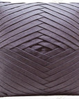 Luxury organic cotton pleated cushion covers, grey, premium handcrafted chambray weave, 50x50cm, best-selling stylish home decor by Karpāsa London at brixbailey.com