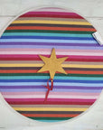 Luxury rainbow chef pad for Aga range cooker, handmade heat-retaining hob cover, premium recycled cotton, stylish UK woven fabric by Maison Elhoria at brixbailey.com