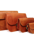 Natural Leather Saddle Bag Large – Light Brown