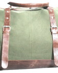 Duffel Bag, Wax Canvas Holdall, Vintage Luggage Bag, Canvas Leather Overnight Bag-4