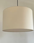 Cream cotton drum lampshade/ ceiling shade with a white lining