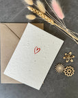 Plantable Love Heart Card