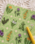A5 Handmade Notebook with Spring Foraging Design
