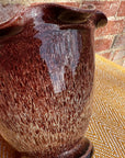 Scalloped brown vase/ pot