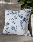 Birds and Roses cotton throw cushion