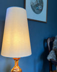 Cream Cotton Lampshade | Extra Tall Cone Light Shade | Bespoke Handmade UK