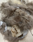 Premium sheepskin scraps and offcuts, luxury eco-friendly craft materials, Icelandic British Tuscan shearling mix, half-kilo bag by Wildash London at brixbailey.com