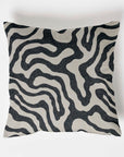 Black wiggle throw cushion, scatter cushions