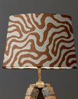 Sandstone Wiggle Textured French Drum Lampshade | Handmade Ceiling Light Shade | UK