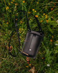 Eco-Friendly Leather Phone Bag with Strap & Closure