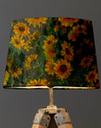 Van Gogh Sunflowers Velvet French Drum Lampshade | Handmade Ceiling Light Shade | UK
