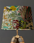 Floral Pastel Velvet Lampshade | French Drum Ceiling Light Shade | Bespoke Handmade Empire Lampshade