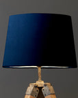 Navy Velvet Lampshade | French Drum Ceiling Light Shade | Bespoke Handmade Empire Lampshade
