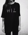 Limited edition black tee, premium handprinted organic cotton, stylish Helsinki design, luxury unisex fit by WWOOLLFF CO. at brixbailey.com