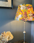 Mustard Flowers Velvet Steep Empire Lampshade | Handmade Ceiling Light Shade | UK
