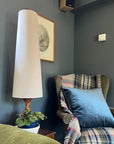 Cream Velvet Lampshade | Extra Tall Cone Light Shade | Bespoke Handmade UK