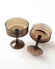 Handblown Hammered Coupe Cocktail Glass Pair-8