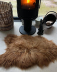 Luxury Icelandic Bronze Russet Sheepskin Hide, premium handcrafted eco-dyed throw rug, best-selling natural fur decor for home by Wildash London at brixbailey.com