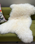 Premium British white sheepskin rug, large eco-tanned sustainable luxury throw, best-selling plush home decor by Wildash London at brixbailey.com